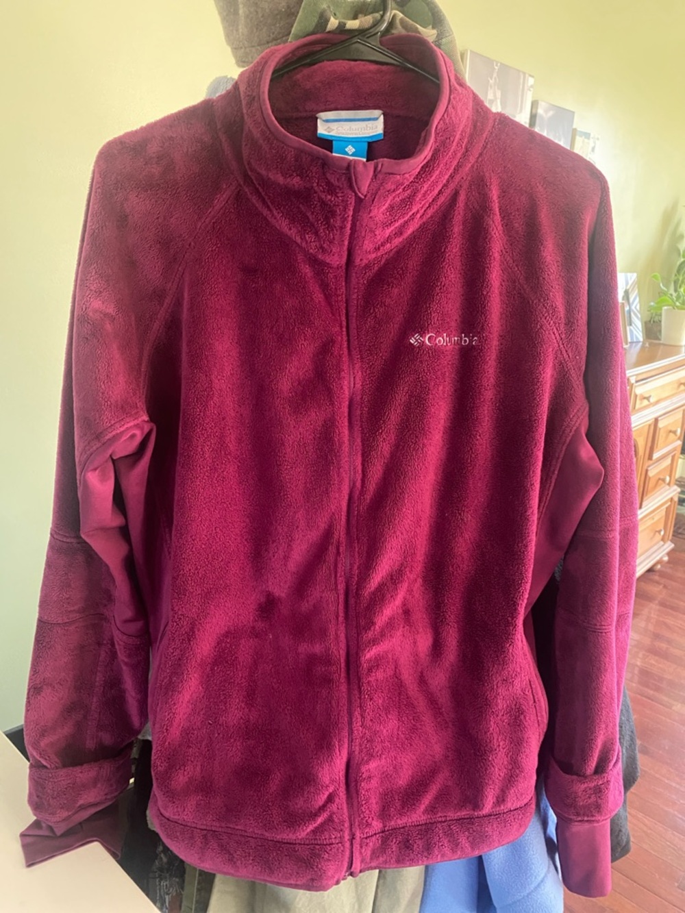 Columbia Burgundy Full-Zip Fleece Jacket